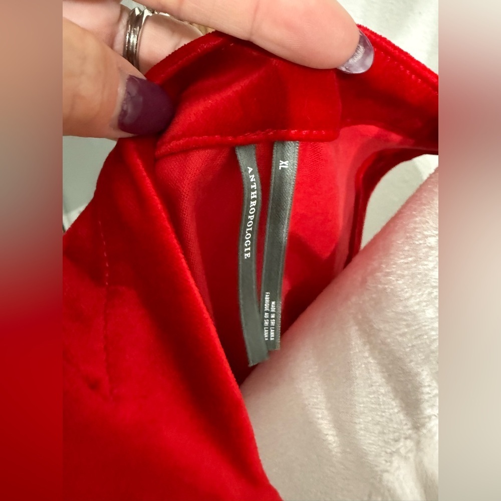 Anthropologie Vibrant Cherry Pop Red Vest - Picture 6 of 9